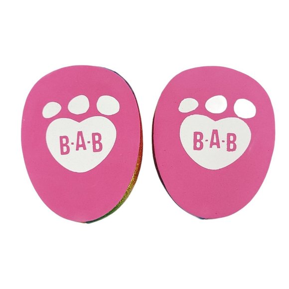Build A Bear Workshop Pink Rainbow Glitter Shoes Flats BABW BAB - Picture 7 of 7
